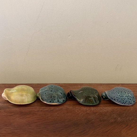 Other - Glazed Pottery Turtles - Set of 4 - Vintage